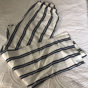 White & blue stripped brandy Melville beach pant